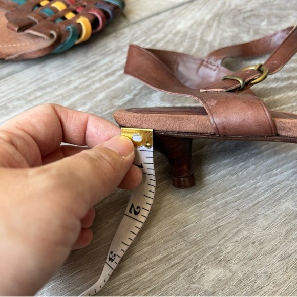 Arezzo Colourful Leather Huarache Strappy Sandal - Picture 13 of 13